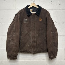 Vintage Carhartt Quilted Traditional Jacket Dark Brown J22 DKB Men s X-Large