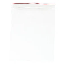 Reclosable Bag, Zip Seal, 13 in L, 10 in W, 2 mil Thick, Low Density