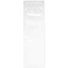 Plymor 4" x 12", 4 Mil Heavy Duty Zipper Reclosable Plastic Bags
