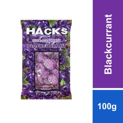 HACKS Blackcurrant Flavor Candy 100g (Buy 1 FREE 1)