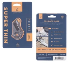 Zootility ST-1 Compact Knife 1.25" Stainless Steel Blade One-Piece Construction
