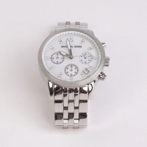 MICHAEL KORS MK 5020 Ritz Cronografo Argento Acciaio Inox Orologio Metallico