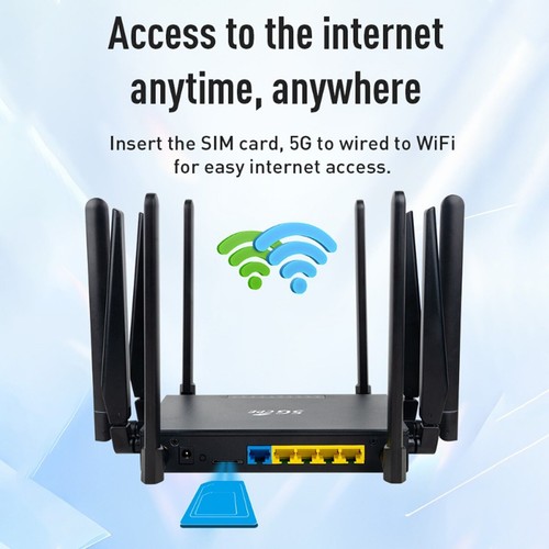 5G/4G CPE Router WiFi 6 Gigabit Dual Band 2.4GHz & 5GHz Support SIM Card Router - 第 3/16 張圖片