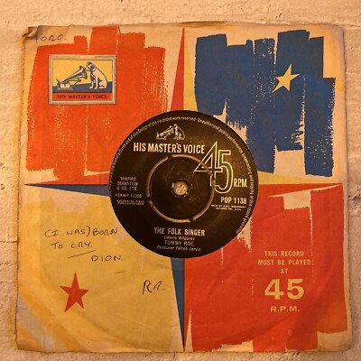 TOMMY ROE:  THE FOLK SINGER / COUNT ON ME: HMV VINYL 1963