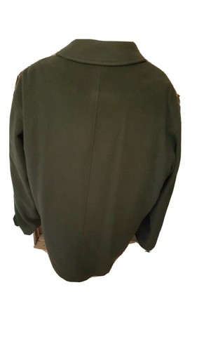 Eres For Nordstrom Men's Black Wool & Cashmere Over Coat Top Coat Size 42 R - Picture 2 of 6