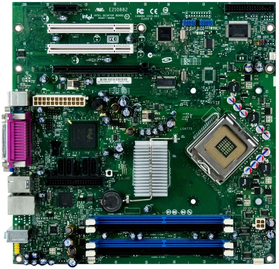 Intel D945GCZ/ D945PAW C99567-503 LGA775 4x DDR2 Eatx - Image 2 of 2