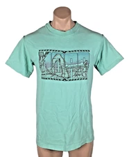 Vintage 1991 MOAB Utah mid-ocean Ridge Light Blue Vacation t-shirt L USA MADE