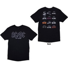AC/DC 'History Logo' Black T shirt - NEW