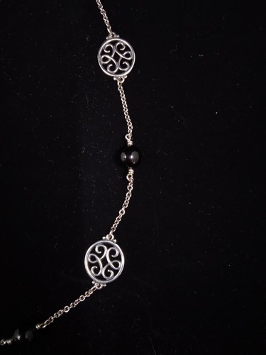 James Avery 925 "Onyx Lace" Necklace Comes w/Box VERY RARE and Retired - Picture 11 of 13