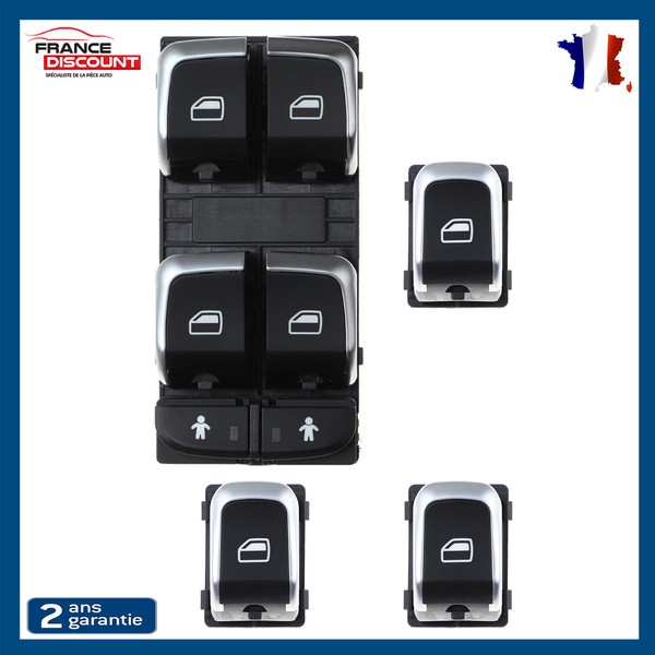 Platte Fensterheber Vorne Links + 3 Tasten Nuckel FüR Audi A6 A7 Q3 4G0959851-image