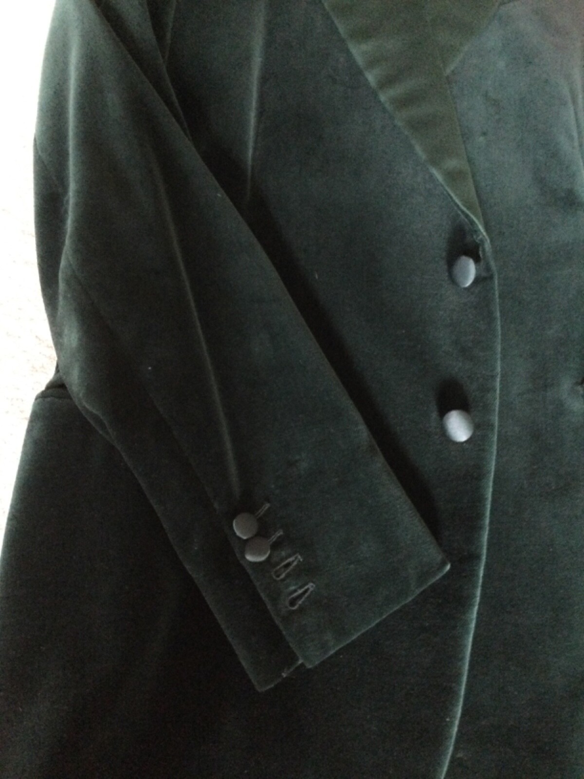 FILA L G Wilkinson giacca da sera su misura Savile Row verde velluto giacca da fumo 38