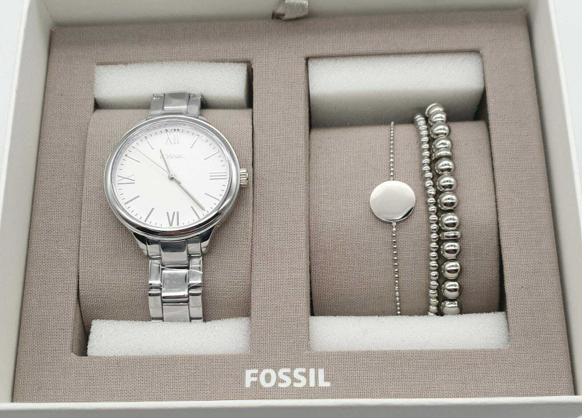 Lux Luther Fossil Herrenuhr Edelstahl Grau Fossil Damenuhr Uhr