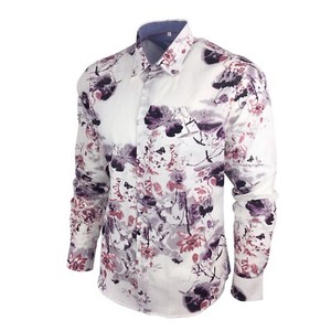 purple flower shirt