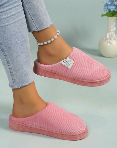 Women’s Thick Sole Anti Skid Cord Pink Slippers Size 6
