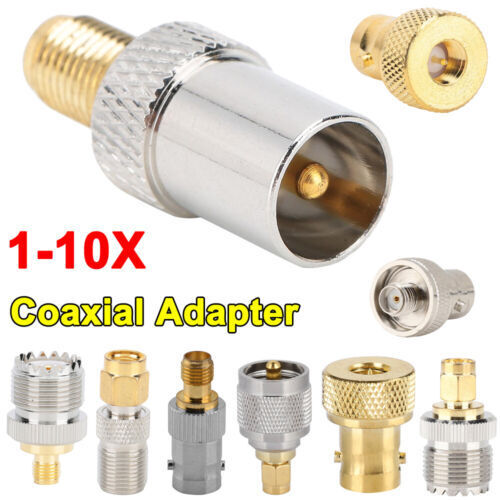 Greluma 10 Pièces F à Connecteur BNC, Prise Mâle BNC à F adaptateur Coaxial  Jack