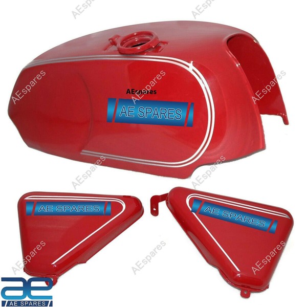 Kompatibel Norton Commando Roadster 850 Rot Benzintank Mit Seitenwand Gec-image