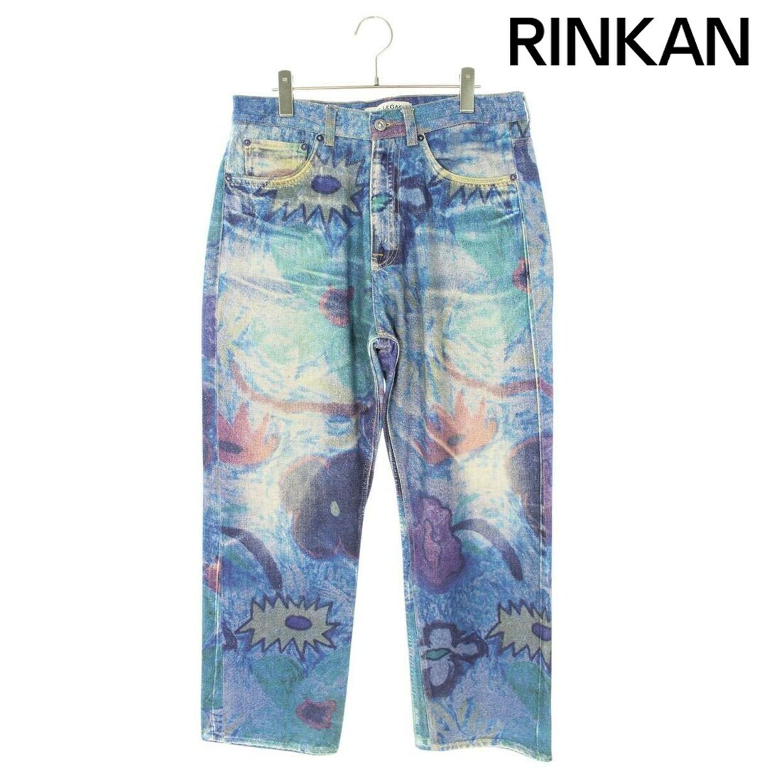 OUR LEGACY 22SS M2225TDC SLID CUT DIGITAL CHARK FLOWER DENIM PANTS 