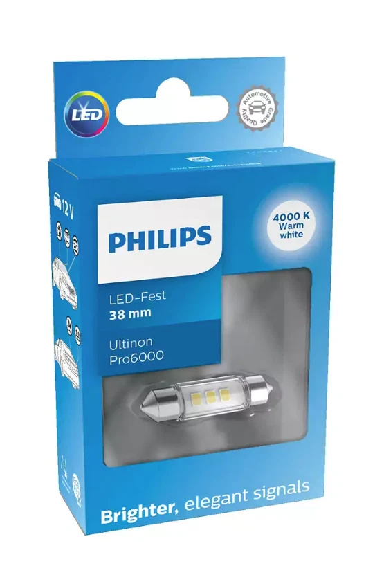 PHILIPS C5W Ultinon Pro6000 SI LED 4000K 38mm FESTON - Image 2 of 3