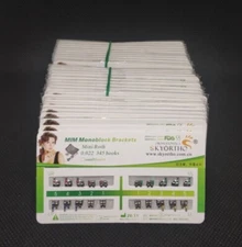 100Sets Dental Brackets Metal Mini Roth 022 345 Hooks Mesh Base MIM Monoblock