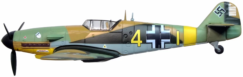 Oxford Diecast Messerschmitt Bf 109F-4/Trop-104, 1942, 1:72 Scale Model (AC114) - Image 3 of 4