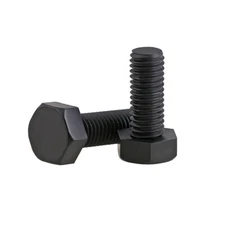 200PC M6*8 M6X8MM Plastic ROHS Nylon HEX Head Cap Screw Machine Bolt Black 6*8MM