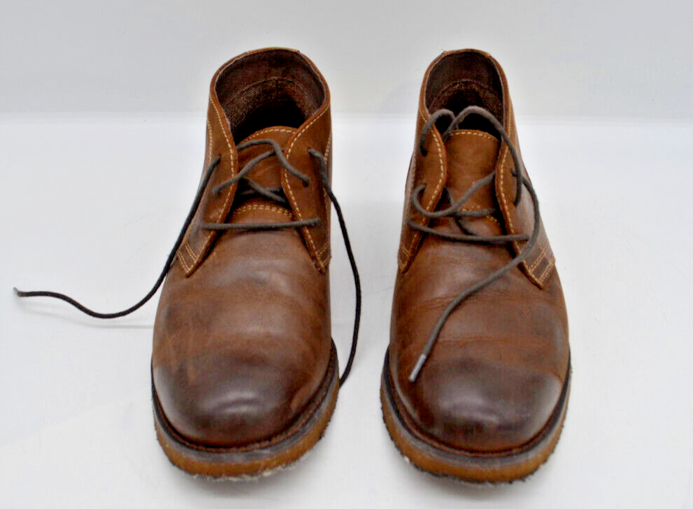 Johnston Murphy Brown Oiled Leather Chukka Boots Size 10.5 M 59-12360 Men\'s Shoe Johnston & Murphy Men main image 3