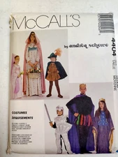 King Queen Knight Adults M 36 38 McCalls 4404 Costume Sewing Pattern Cut Schewe