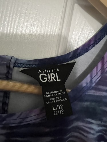 Athleta Girl Tie Dye Romper Sleeveless Purple/blue Size Large - Picture 4 of 8