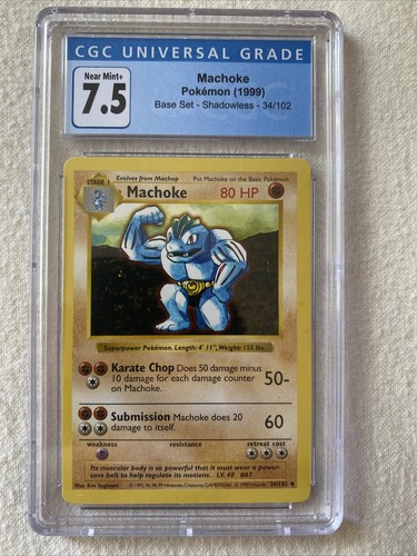 Machoke (Shadowless) graded CGC 7.5 for sale on eBay