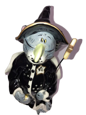 Blue Sky Works Halloween Charlie The Cat Witch Tea Light Candle Burner 2009 New