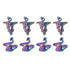 4 Set Adjustable Metal Knitting Crochet Loop Ring for Fingers, Colorful