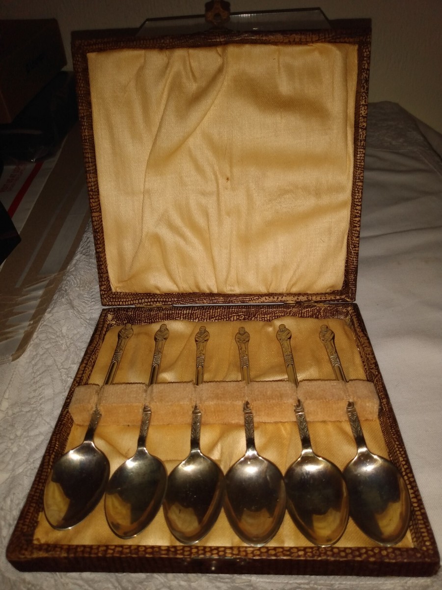 VINTAGE EPNS APOSTLE SPOONS, SET OF ORIGINAL PRESENTATION CASE