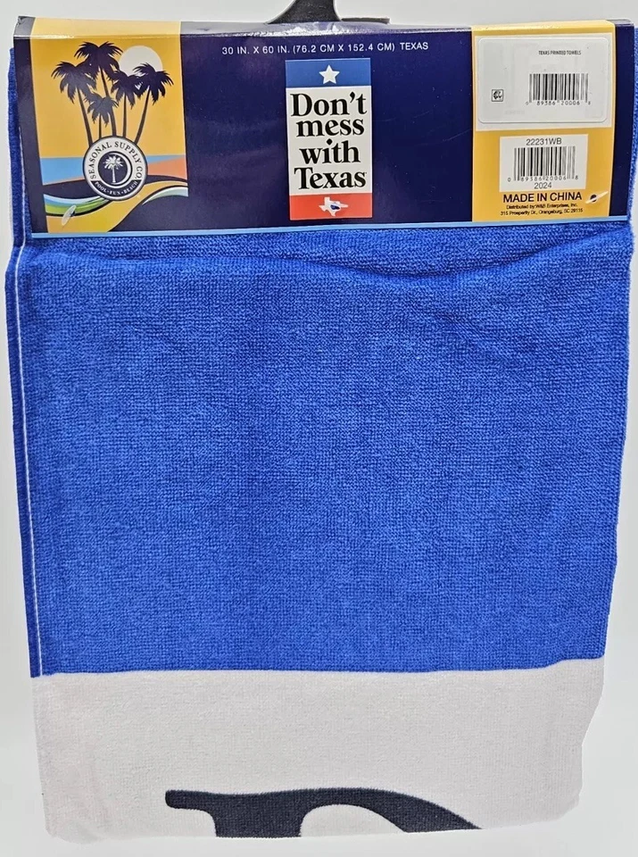 Nuevo con etiqueta no te metas con toalla de playa estampada Texas 30" × 60" Foto 2 de 4