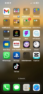 iPhone 15 Pro max With Tik Tok And Cap Cut 256g Verizon Blue Titanium
