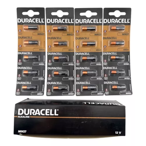 Pack Of 20 x Duracell 27 Alkaline 12V Battery (A27, MN27, GP27A, 8LR732)