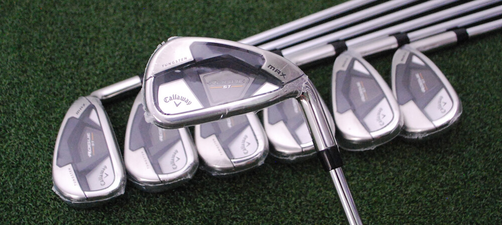 Callaway Rogue ST Max Iron Set 4-PW & AW - Elevate MPH 95 Steel