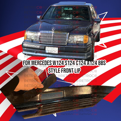 for Mercedes W124 C124 A124 S124 300e 300d Front Frp Lip Splitter