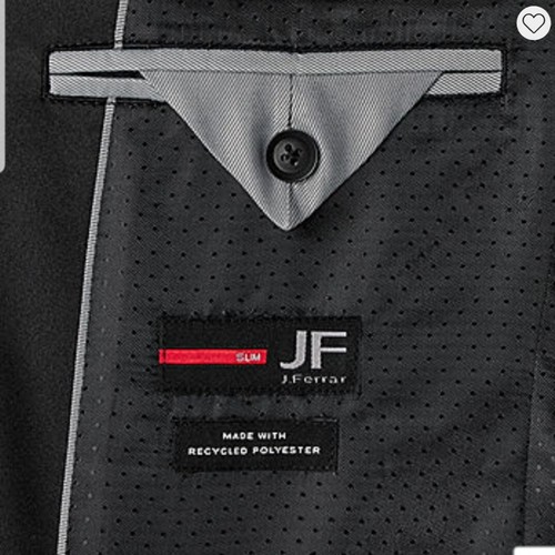 42 Long- J. Ferrar Mens Diamond Slim Fit Tuxedo Jacket- Teal - Picture 4 of 5