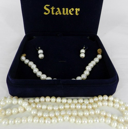 STAUER 3 PIECE SET CULTURED FRESHWATER 