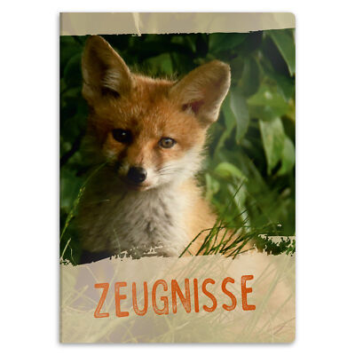 itenga Zeugnismappe DIN A4 Kunststoff Sichtbuch FUCHS mit Prospekthüllen neu