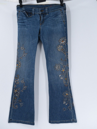 Jean Bootcut EXPRESS X2 DENIM LAB Femme - Denim Foncé Strass - Taille 31