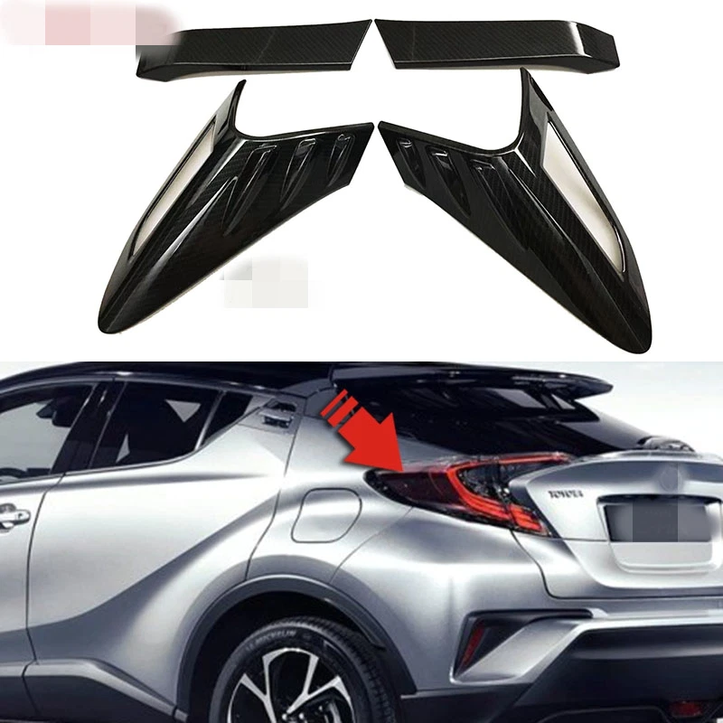 Carbon Fiber Rear Taillight Cover Frame For Toyota CHR Car