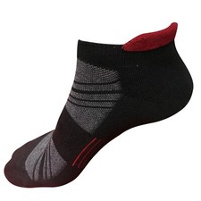 Mens Low Cut Ankle Athletic Cotton Black Cushioned Running Sports Socks 1pair 