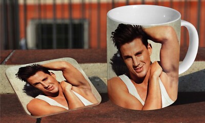Channing Tatum Pose - Ceramic Coffee / Tea Mug + Matching Coaster 