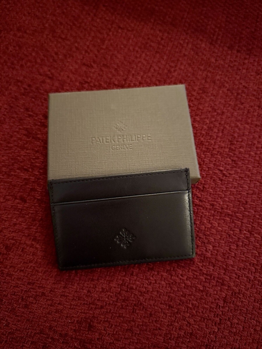 Patek Philippe Calatrava Black Calfskin Cardholder Card Wallet