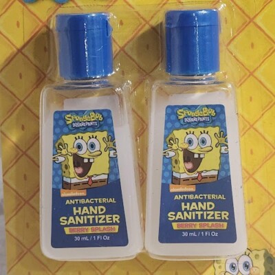 SpongeBob SQUAREPANTS  2 oz. Hand Sanitizer 2 PK NICKELODEON BERRY PROP
