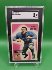 1955 Bowman Dick Stanfel Rookie RC #36 SGC 3 VG HOF Detroit Lions