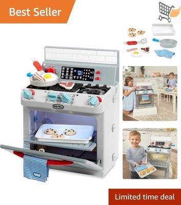 Kids Pretend Play Oven Toy Egg Bacon Cookie Set with Sounds Accessories