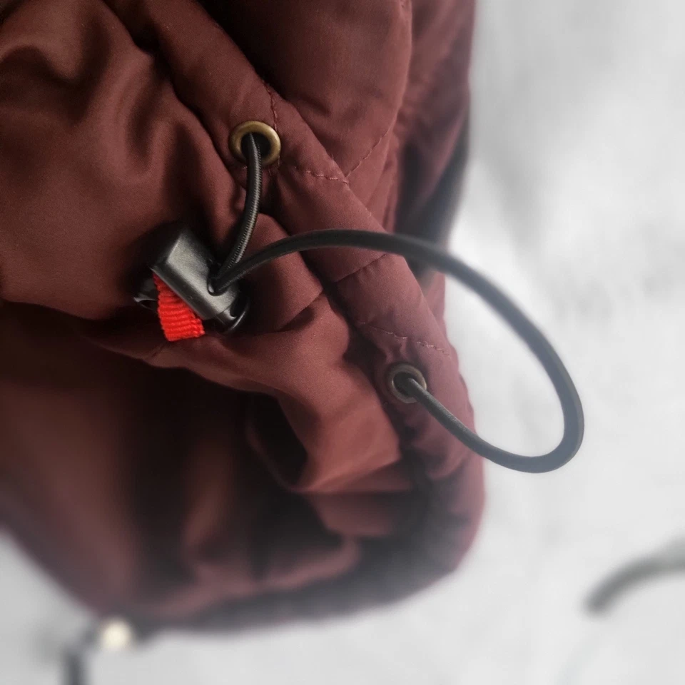 Coleman mens plum black quilted mens zipup vest medium m pockets drawstring - Image 4 of 4