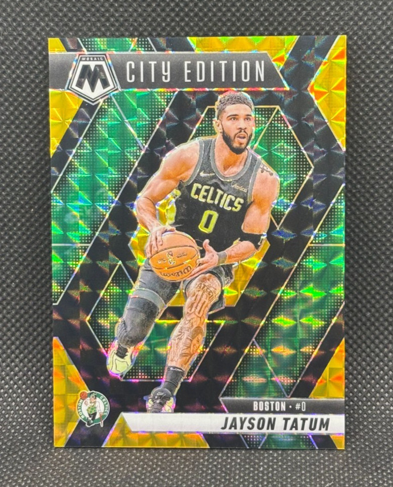 2024-25 Panini Mosaic - JAYSON TATUM Choice Black Gold 6/8 - Boston Celtics #287